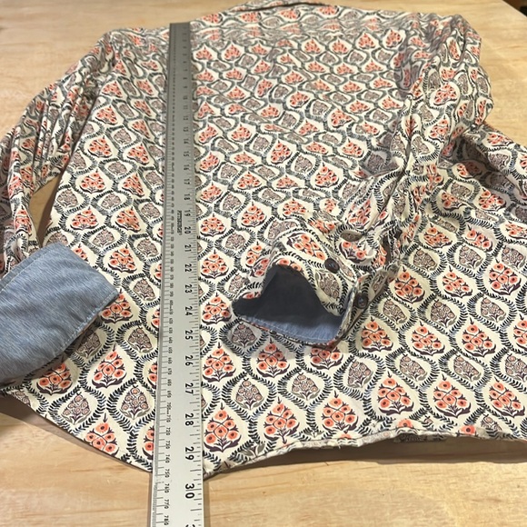 Consequence mens floral print button front slim fit size large - Picture 7 of 8